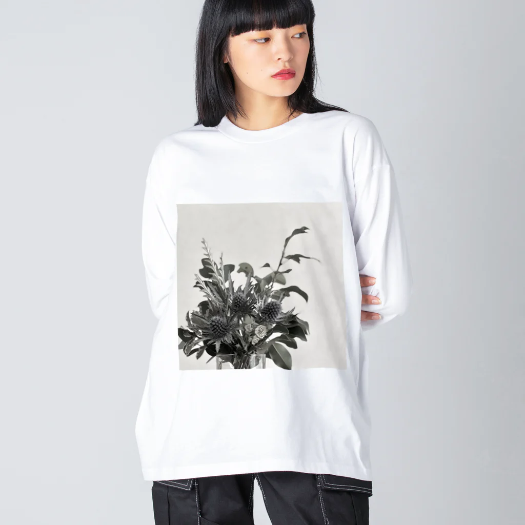 pin_designworksのエリンジウム小さい花束 Big Long Sleeve T-Shirt