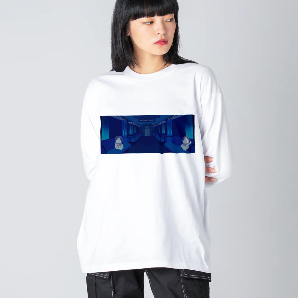 ヨミミの宇宙SHOPの星空夜行列車 ビッグシルエットロングスリーブTシャツ