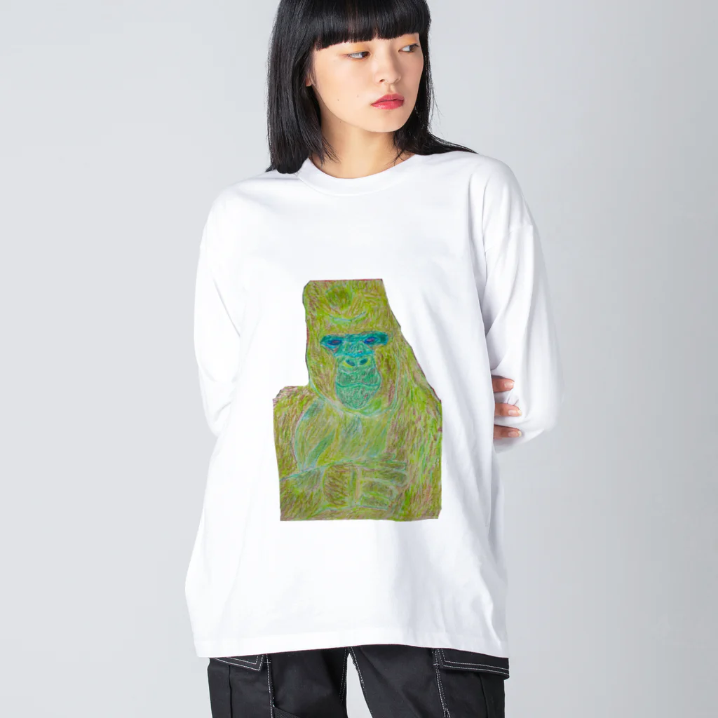 mogmog モグモグのカラフル　ゴリラ Big Long Sleeve T-Shirt