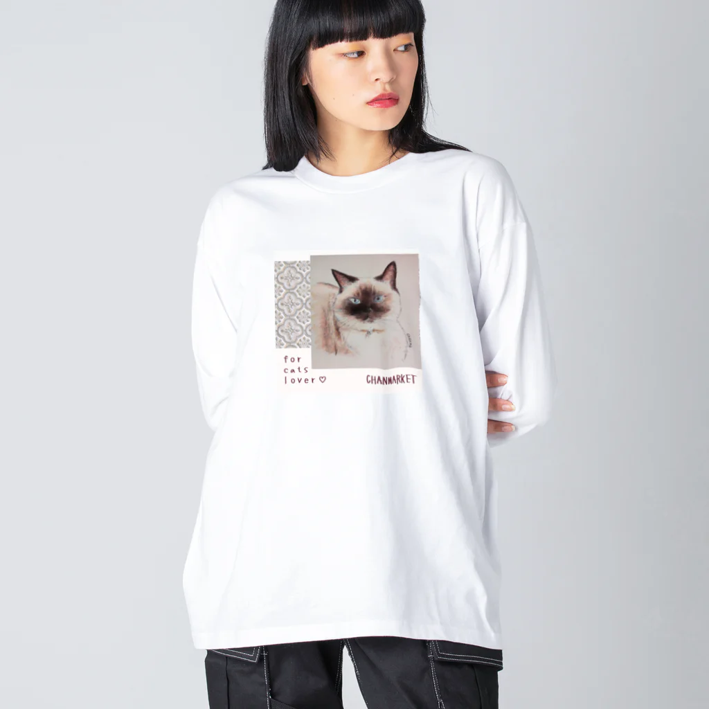 CHANMARKET のシャム猫 マダム・カエラ ビッグシルエットロングスリーブTシャツ