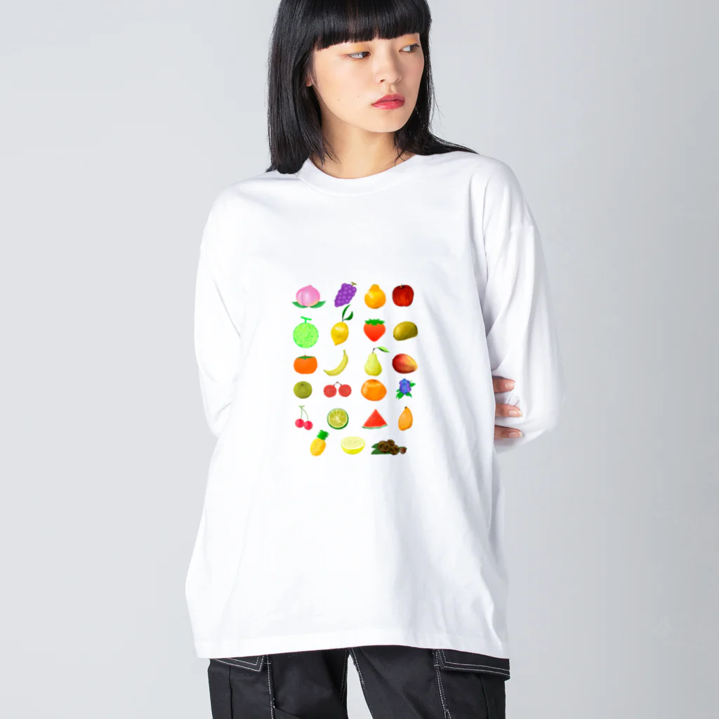 chicodeza by suzuriのフルーツいっぱい Big Long Sleeve T-Shirt