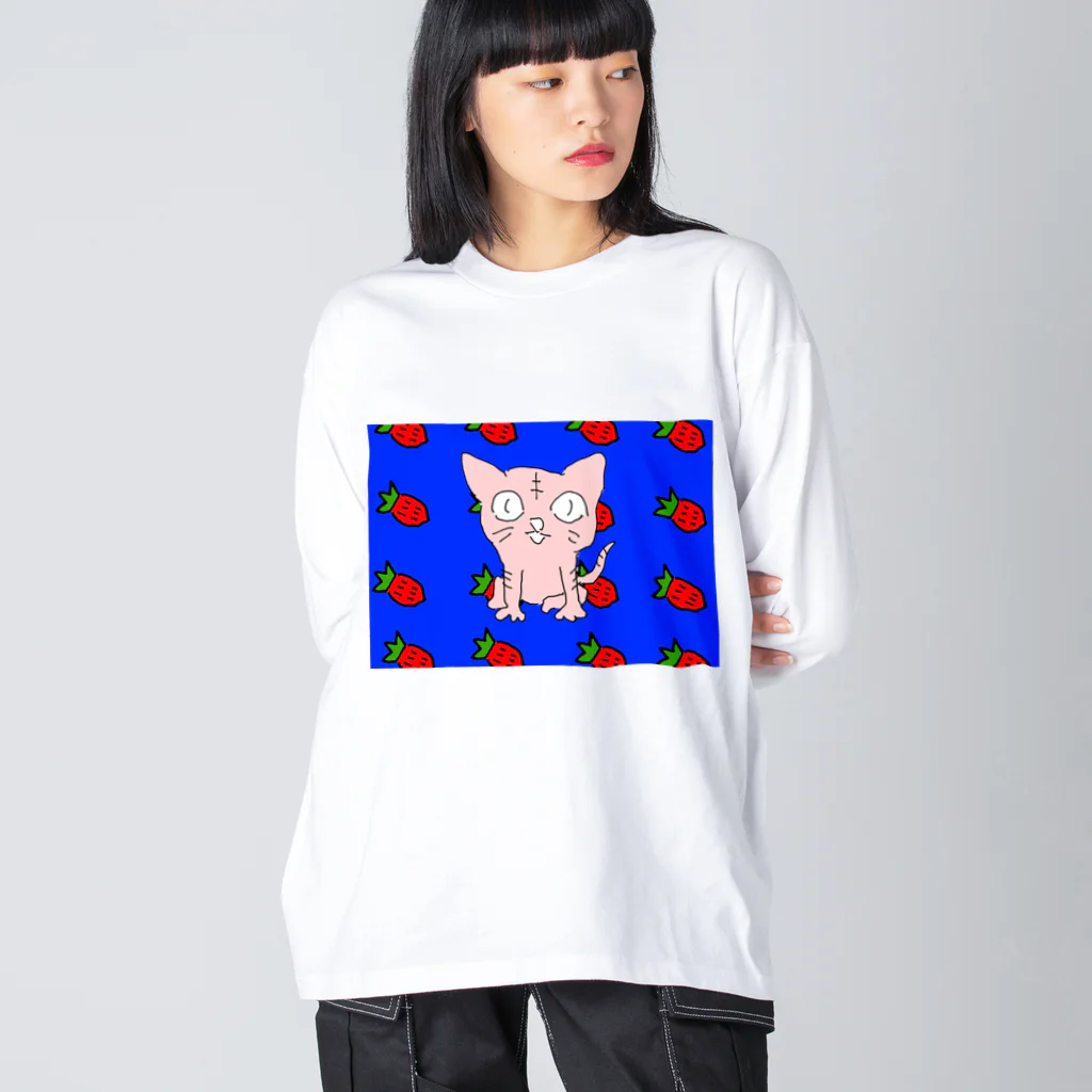 物販 ぶっ契りの正直ねこ Big Long Sleeve T-Shirt