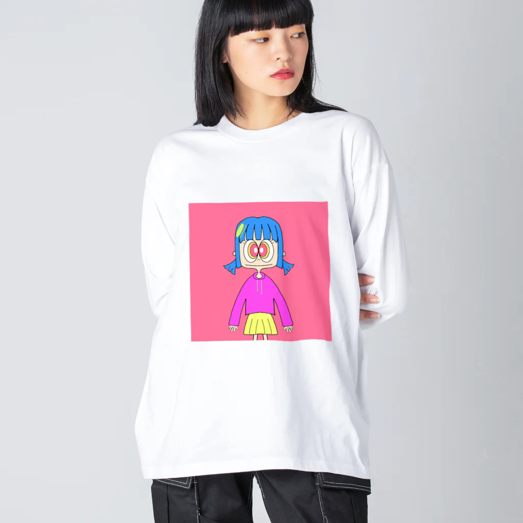 しなひな⇞のビビッドちゃん ビッグシルエットロングスリーブTシャツ