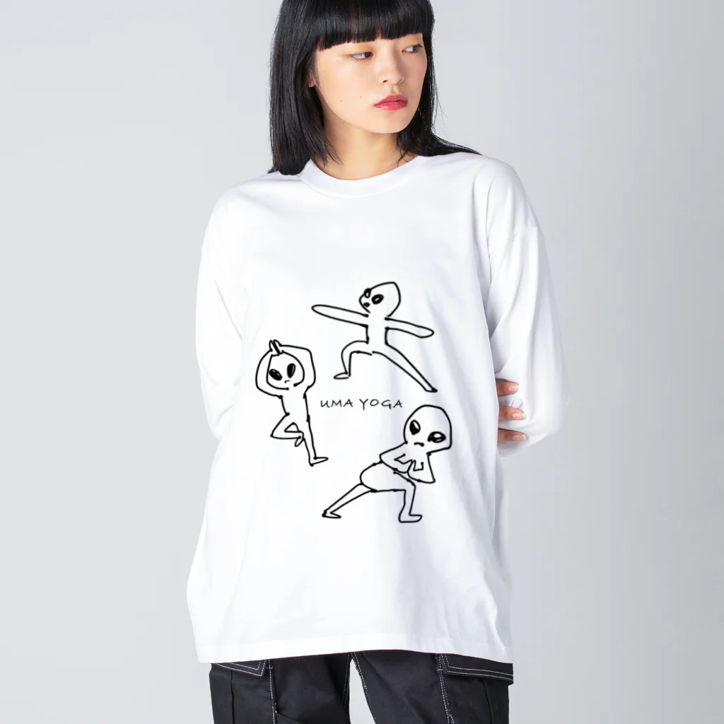 手描きのちゃみおんのUMA  YOGA ビッグシルエットロングスリーブTシャツ