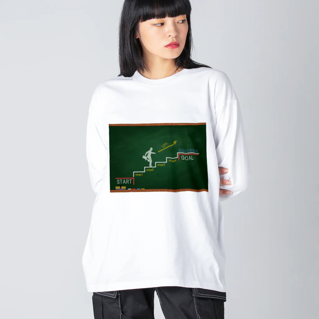 Teatime ティータイムのステップアップ ゴール成功者 Big Long Sleeve T-Shirt