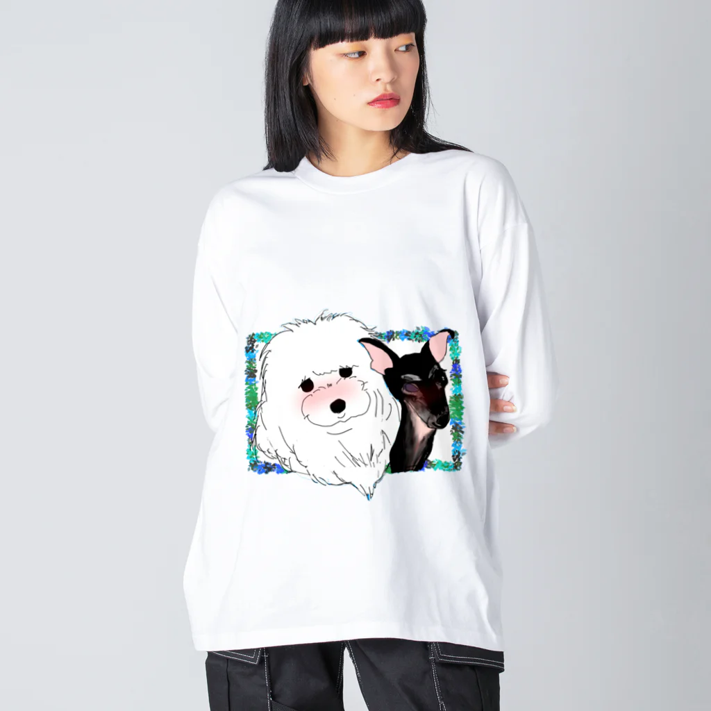 オフィシーナ　ロンポペのモフちゃんとツンデレちゃん Big Long Sleeve T-Shirt