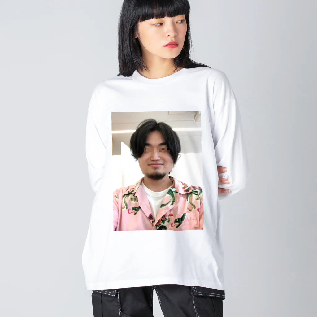 ❸のアロハ3maki モザイクバージョン ビッグシルエットロングスリーブTシャツ