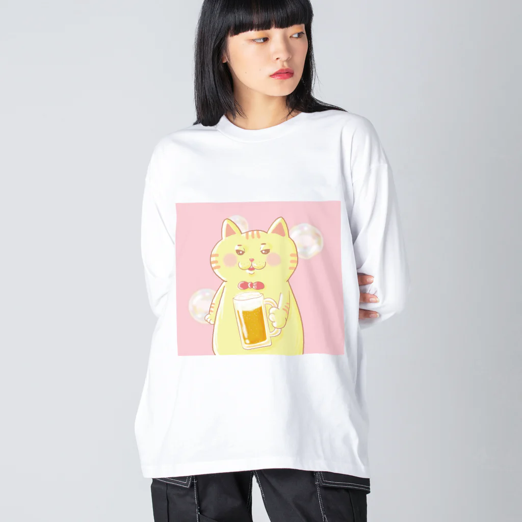 トラとハチワレの乾杯 Big Long Sleeve T-Shirt