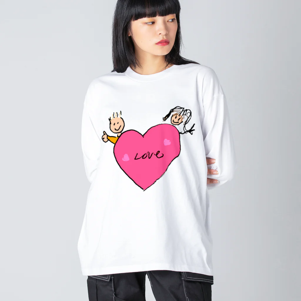 Walton’sのハート　ピンク Big Long Sleeve T-Shirt