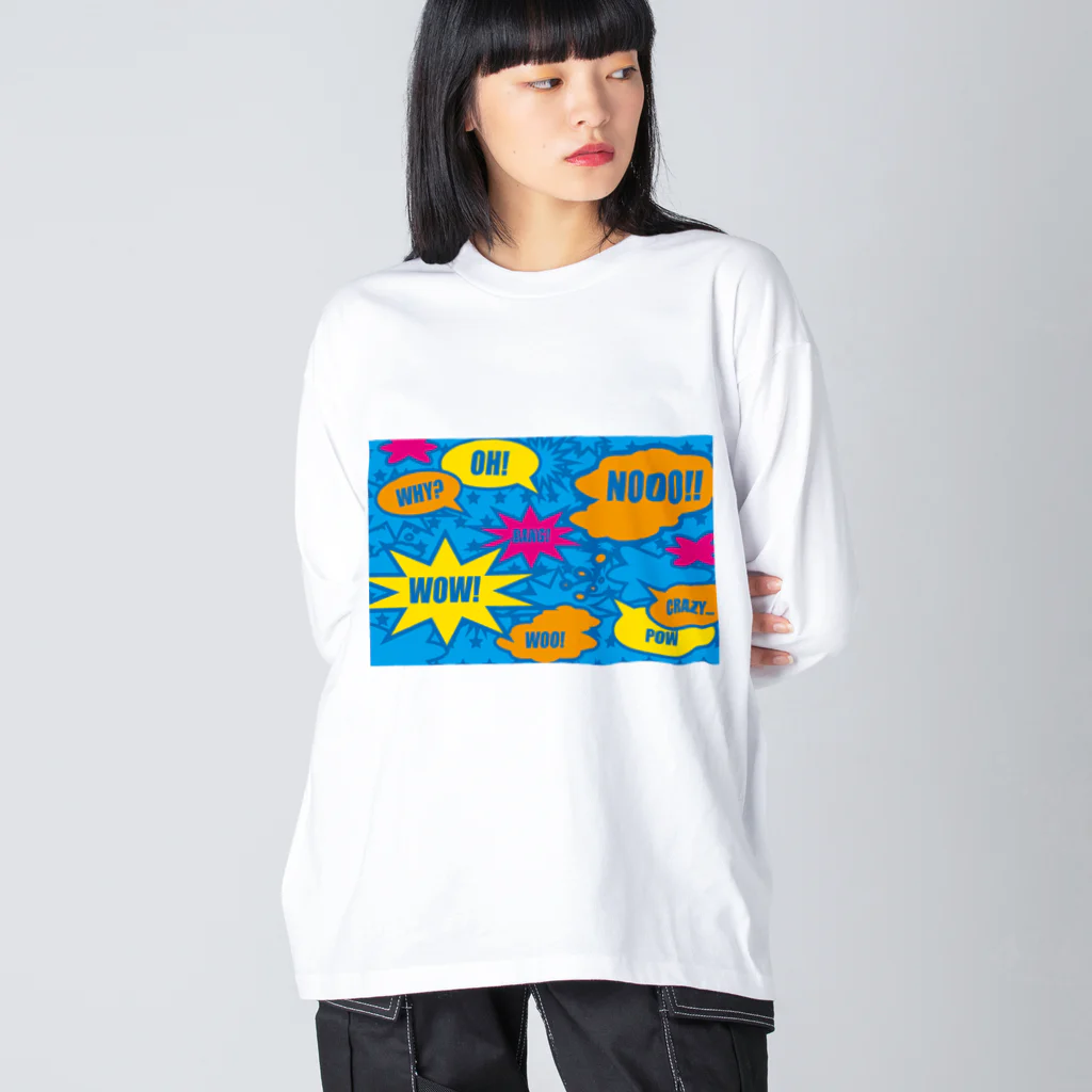 フォーヴァのコミックBLUE ビッグシルエットロングスリーブTシャツ