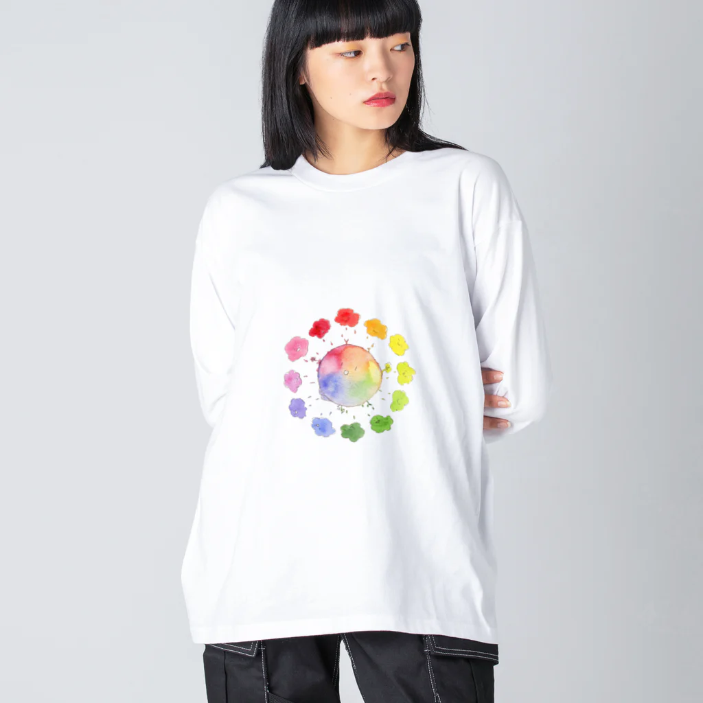 topotoposのもくもく色相環 Big Long Sleeve T-Shirt