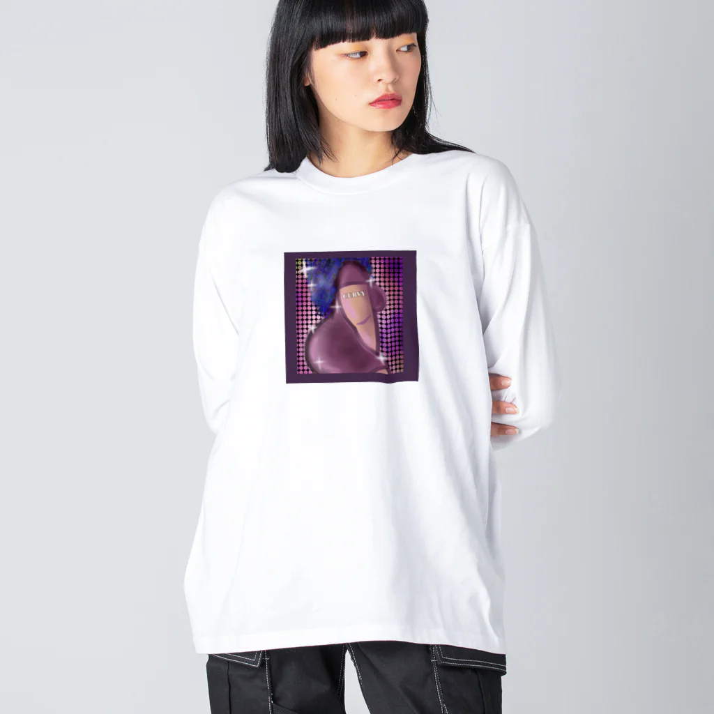  #KawaiiのCurvy Girl Big Long Sleeve T-Shirt