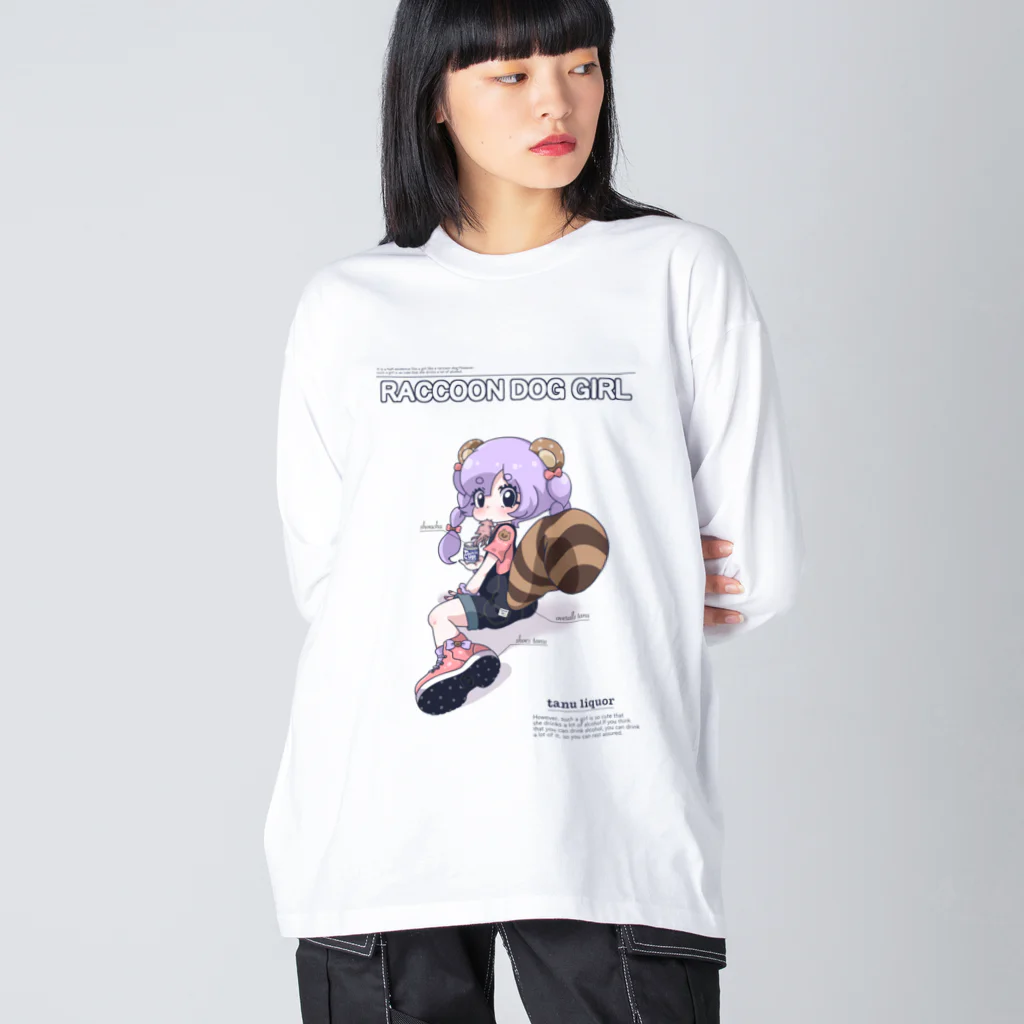 tachikawaのたぬきのこ ビッグシルエットロングスリーブTシャツ