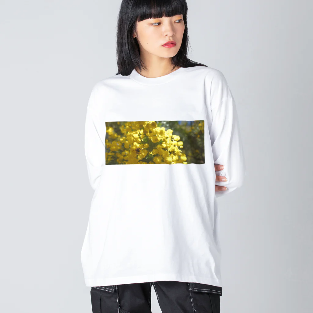 ビるばのミモザとハチ Big Long Sleeve T-Shirt