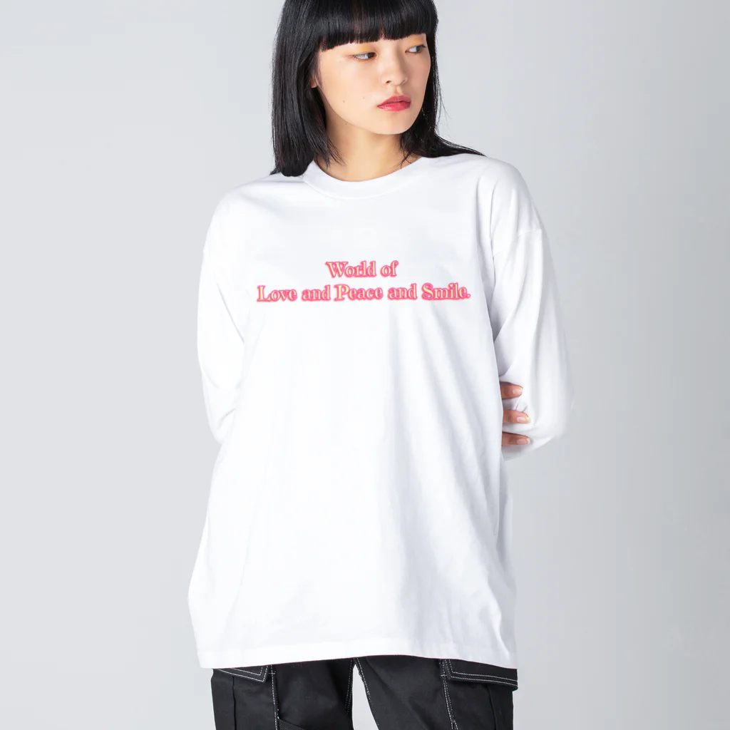 Mona♡ChirolのWorld of Love＆Peace＆SmileーPink Vol.③ー ビッグシルエットロングスリーブTシャツ