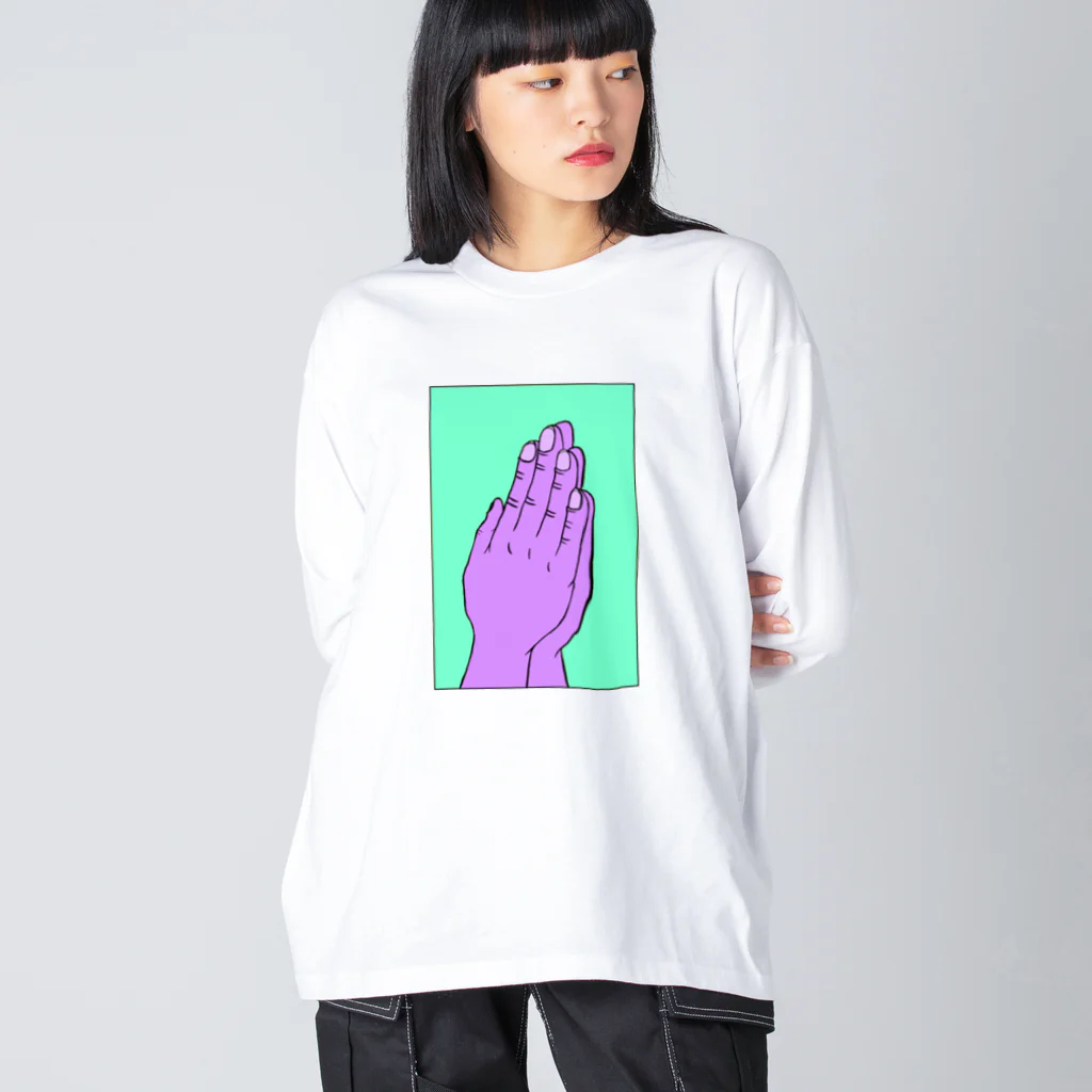 Niebuhrのpray hand Big Long Sleeve T-Shirt