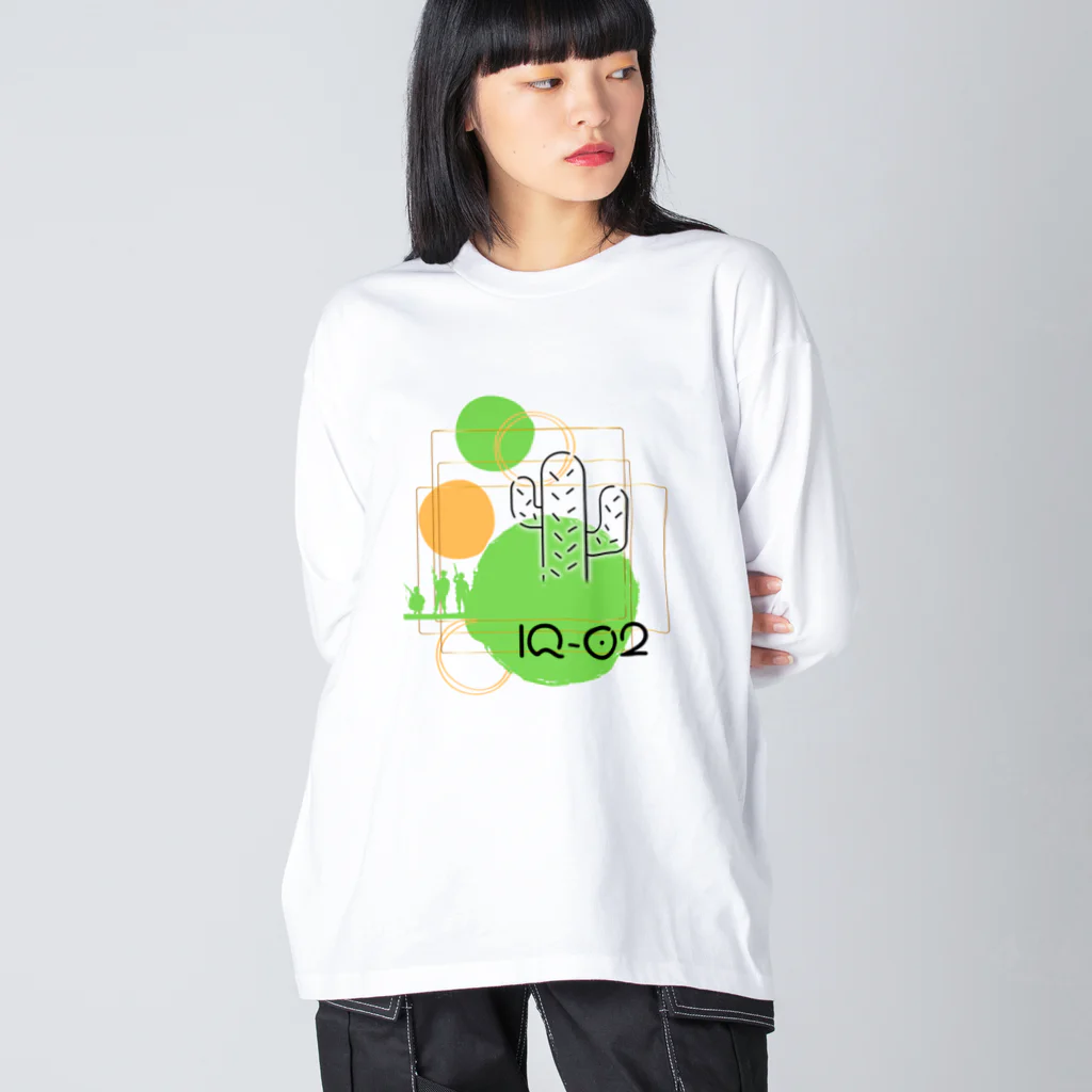 IQ02_sabotenのサボテンシリーズ ビッグシルエットロングスリーブTシャツ