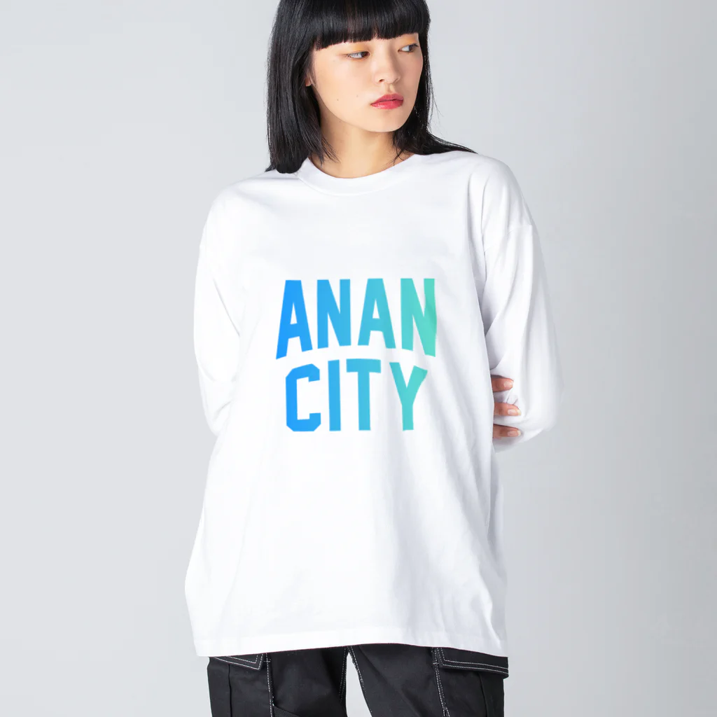 JIMOTOE Wear Local Japanの阿南市 ANAN CITY ビッグシルエットロングスリーブTシャツ