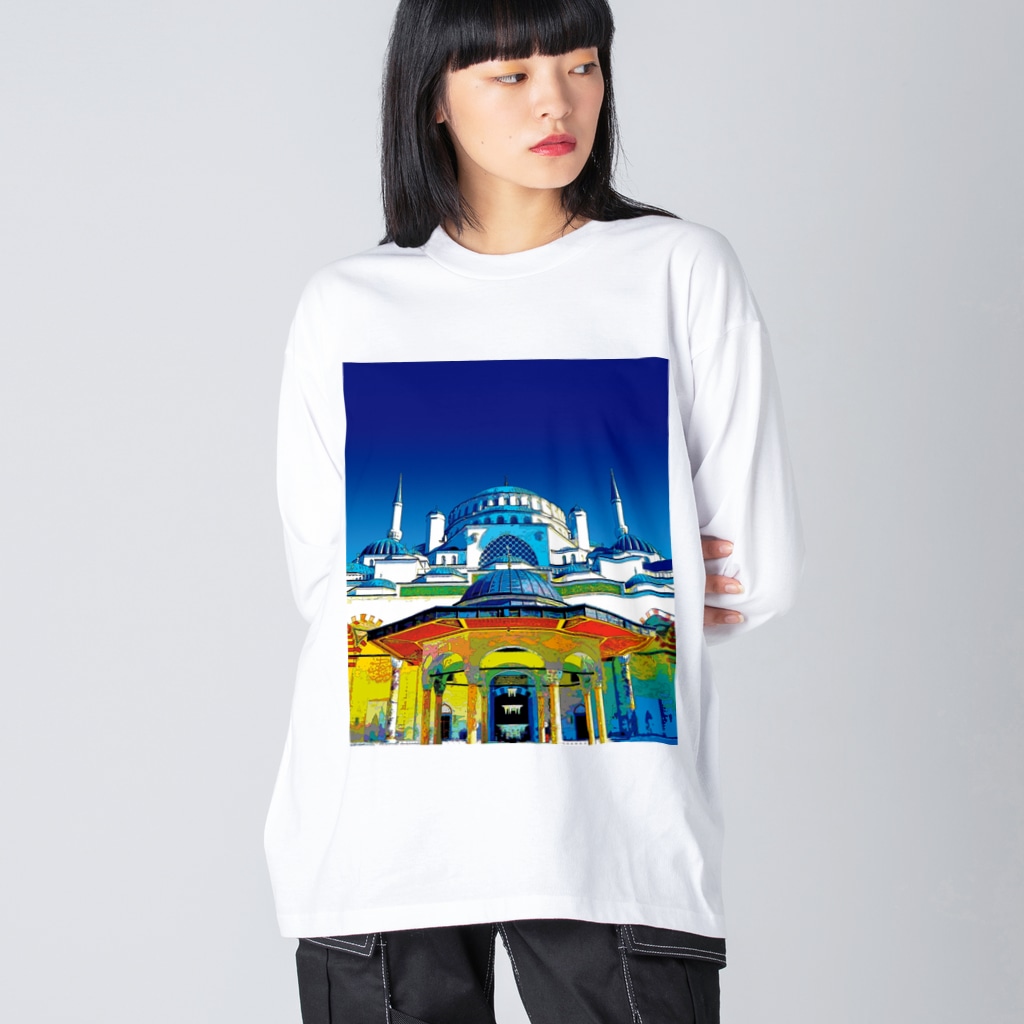GALLERY misutawoのトルコ イスタンブールのスルタンアフメト・モスク Big Long Sleeve T-Shirt