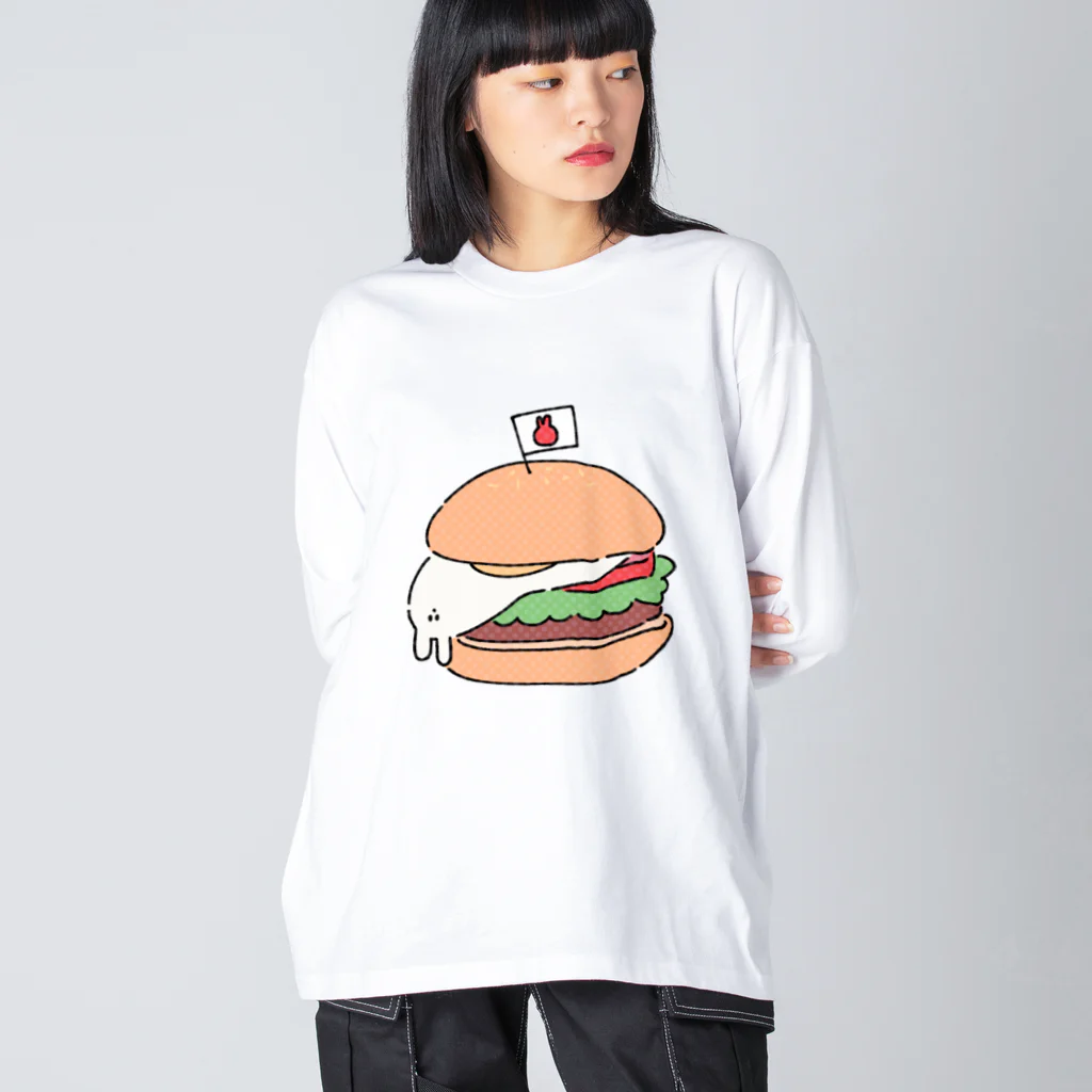 pokori-pokopokoのうさえっぐばーがー Big Long Sleeve T-Shirt