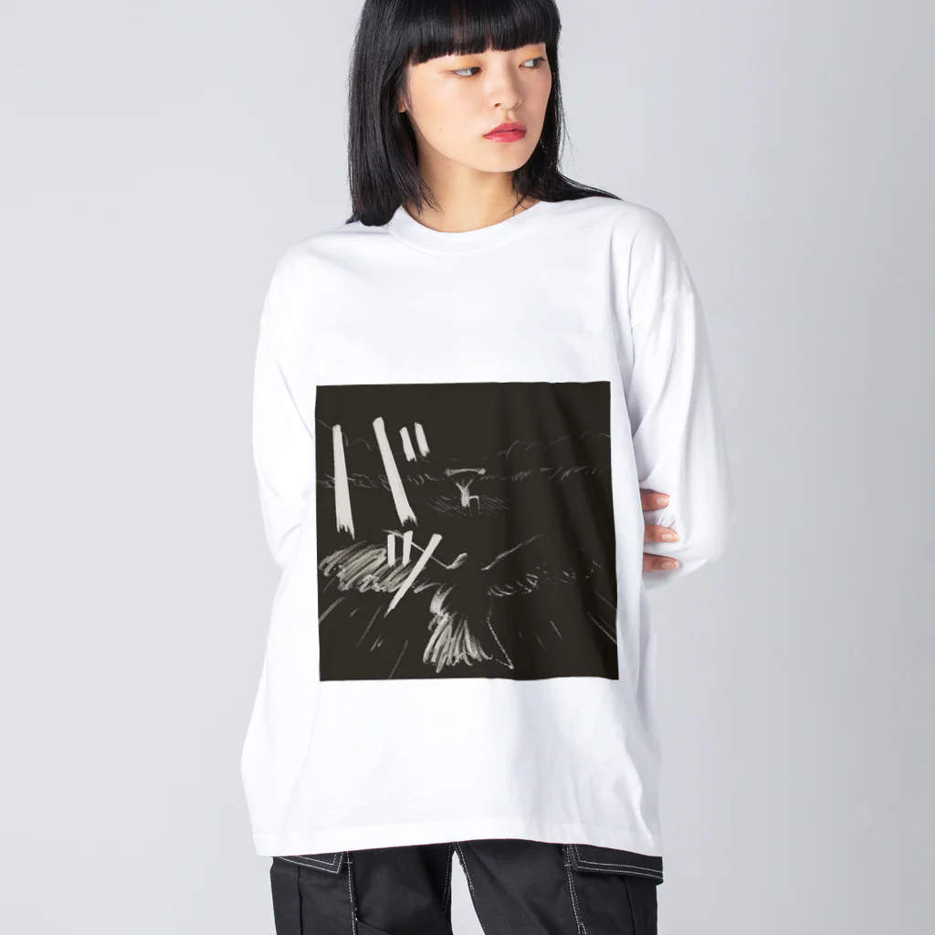 ３リットルヤカンのカラスと天狗 Big Long Sleeve T-Shirt