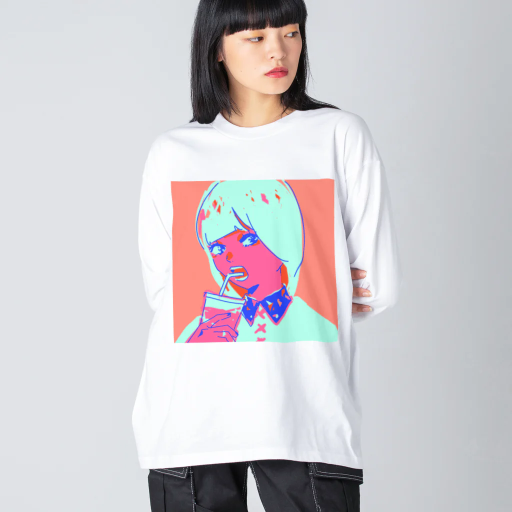 わたあめ食堂のシブヤ、フジ・ポップ Big Long Sleeve T-Shirt