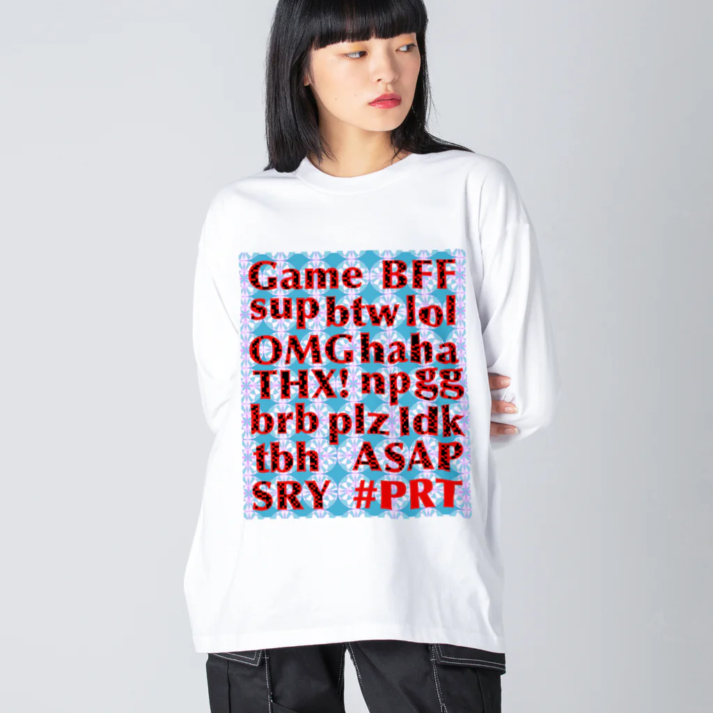 くるりずむオリジナルイラストショップのネットスラング詰め合わせトップス Big Long Sleeve T-Shirt