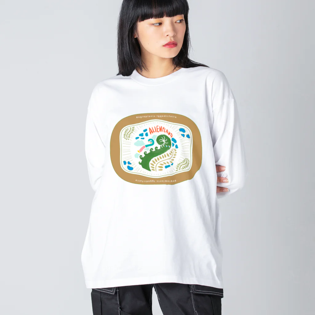 H!zakozoのAngiopteris lygodiifolia ビッグシルエットロングスリーブTシャツ