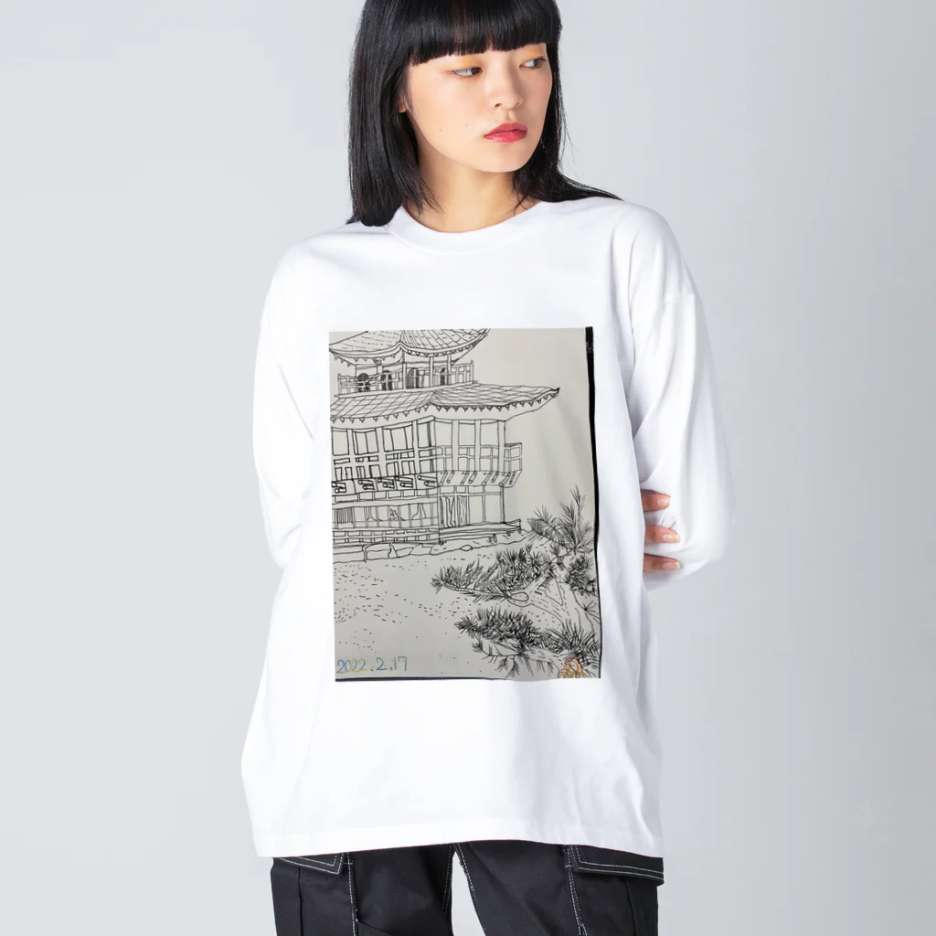 エド・ワード【江戸鉾の愛殿原】。の金閣寺 Big Long Sleeve T-Shirt