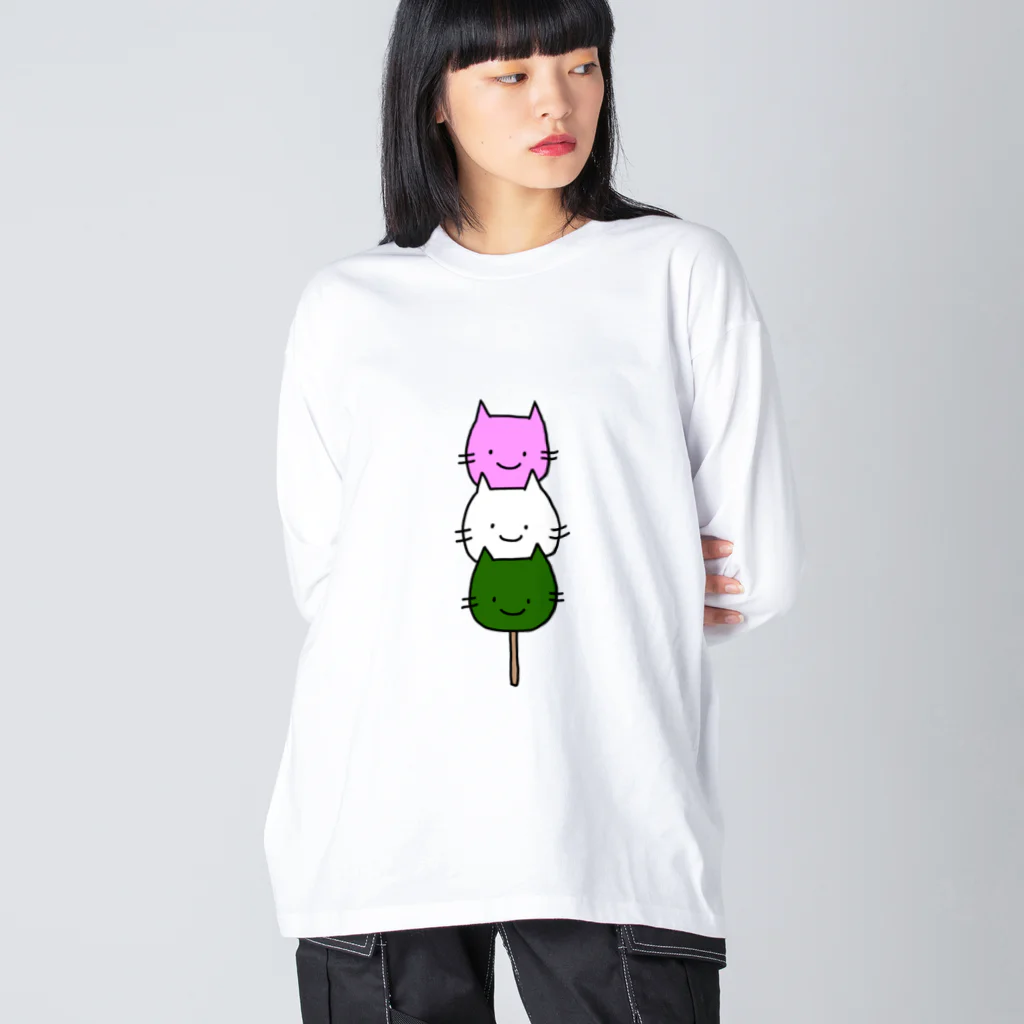 てててのてのさんしょくねこだんご Big Long Sleeve T-Shirt