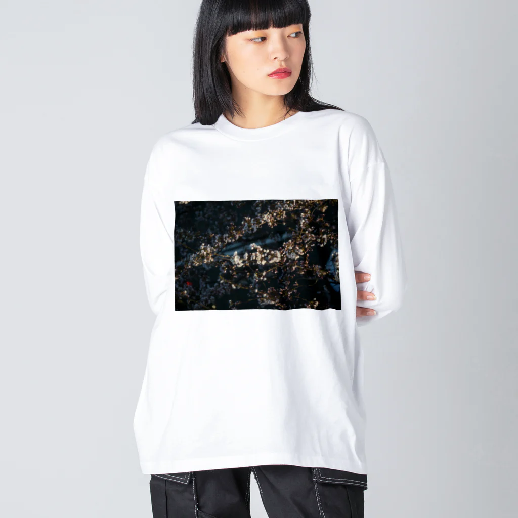 am.の桜と光 ビッグシルエットロングスリーブTシャツ