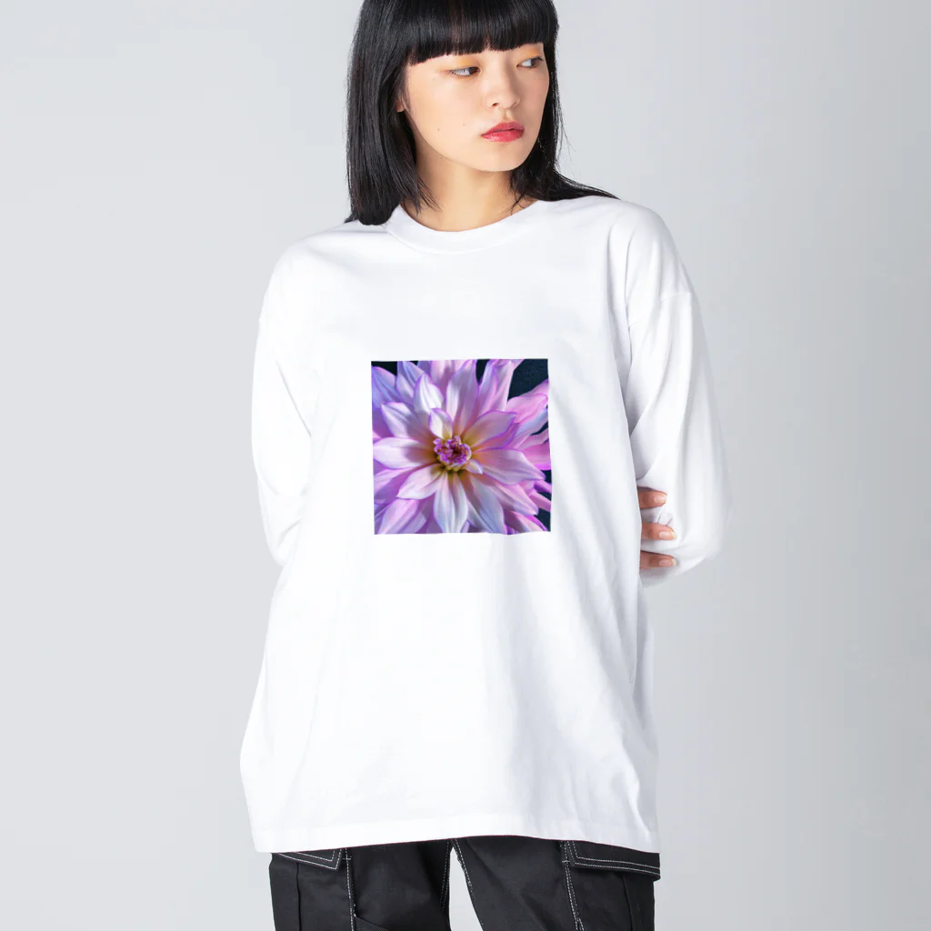 ArtWillのダリア(パープル) Big Long Sleeve T-Shirt