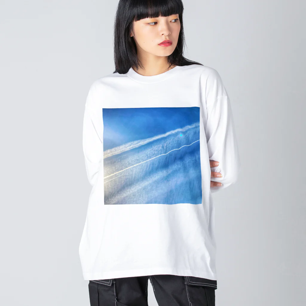 ArtWillの飛行機雲 루즈핏 롱 슬리브 티셔츠