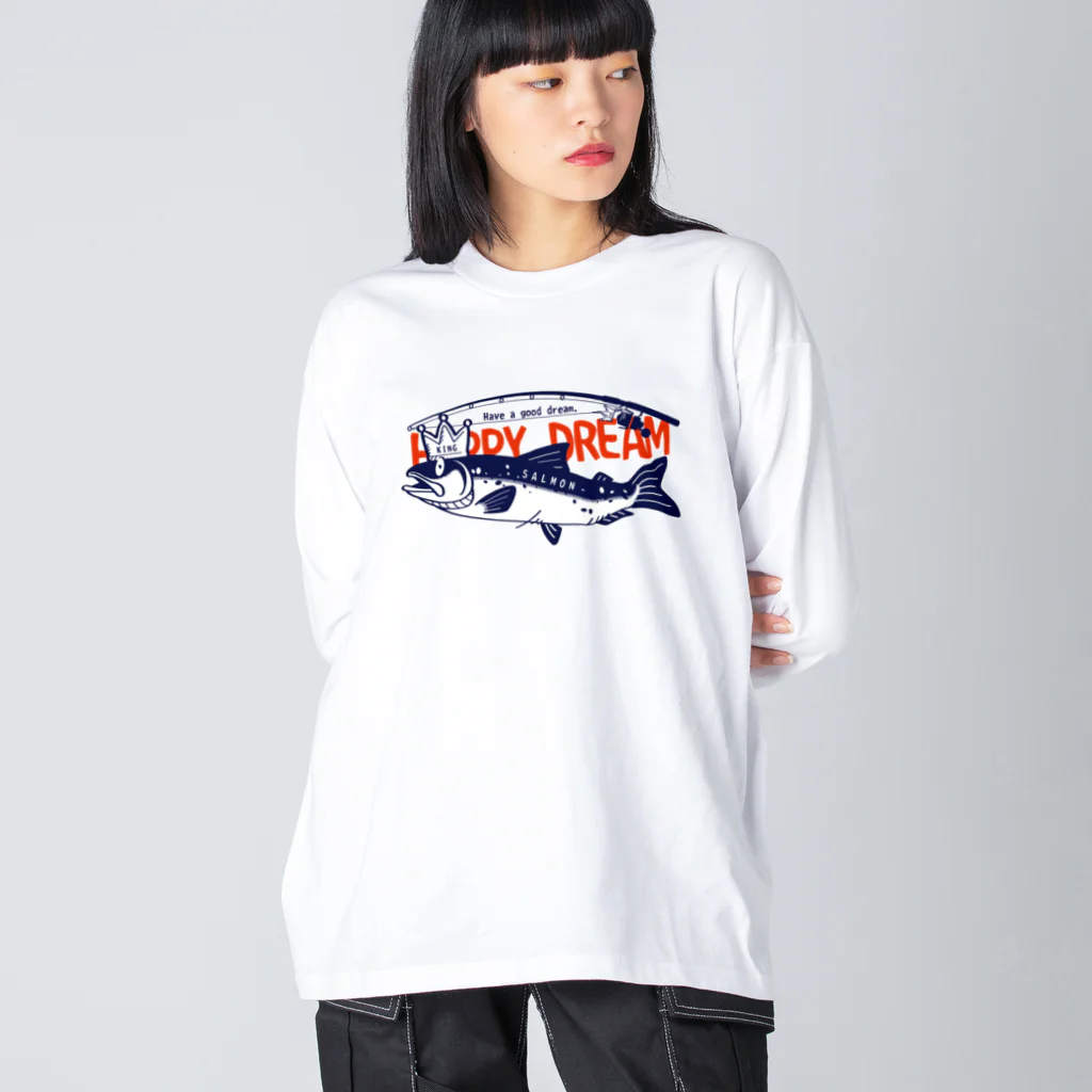 イラスト MONYAAT の**サーモン サモタンの夢 Big Long Sleeve T-Shirt