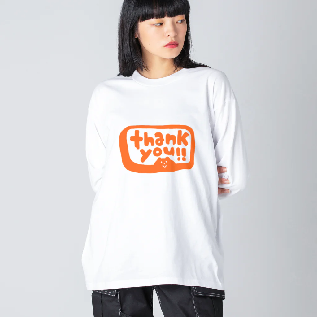 カクレガのてんきゅー ビッグシルエットロングスリーブTシャツ