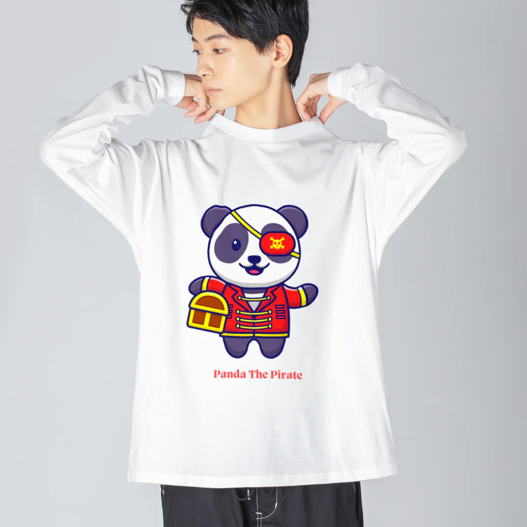 LoveAnimalの海賊パンダさん Big Long Sleeve T-Shirt