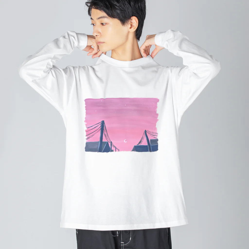 美夜乃闇の夢見心地 月に Big Long Sleeve T-Shirt