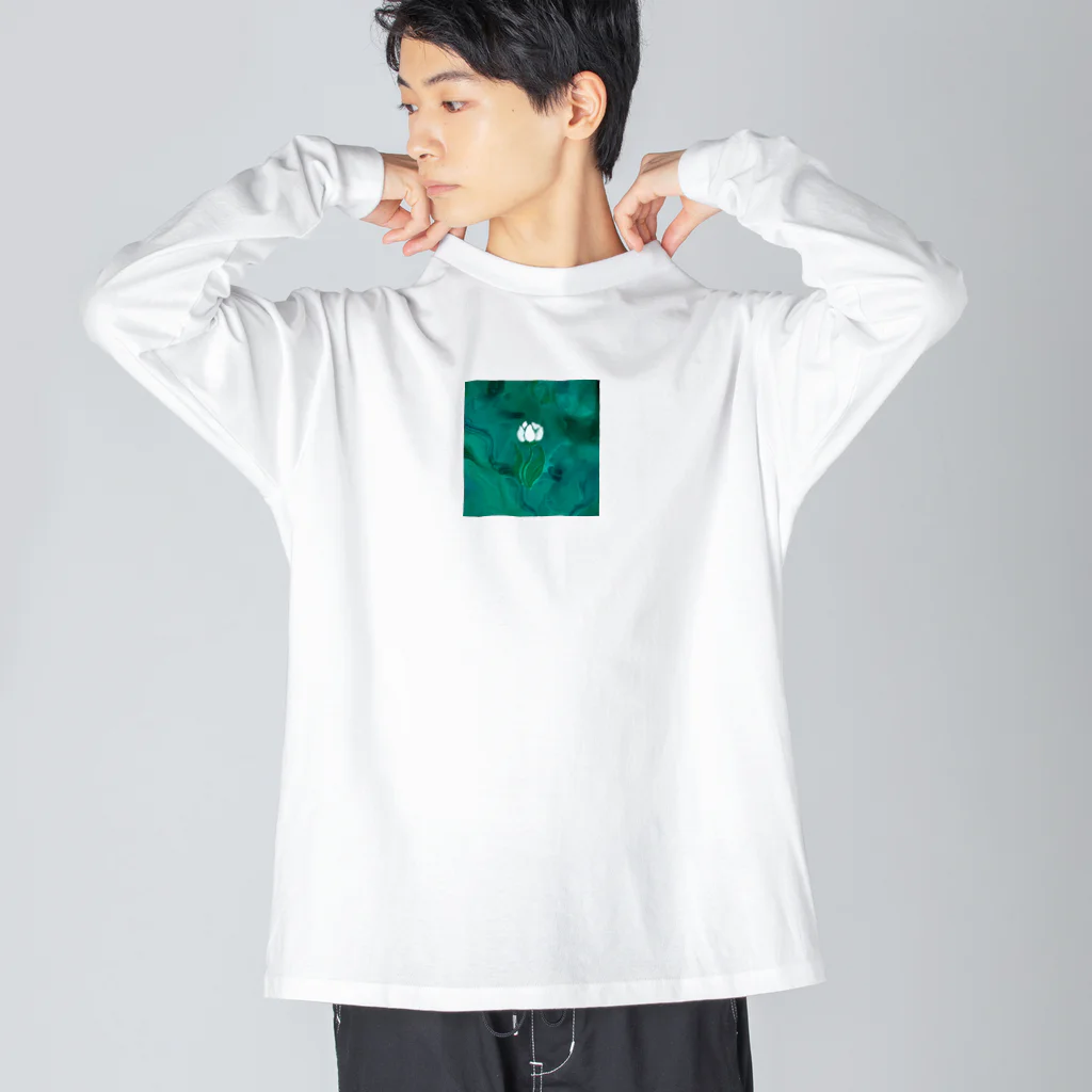 一色に統一できなくて白の睡蓮のようなチューリップ Big Long Sleeve T-Shirt