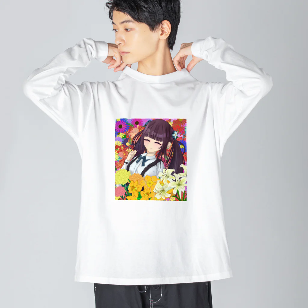 chicodeza by suzuriの花の女の子 Big Long Sleeve T-Shirt