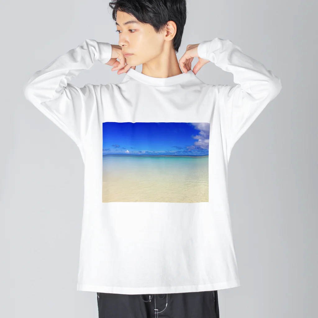 mizuphoto galleryのwestern sandy beach ビッグシルエットロングスリーブTシャツ