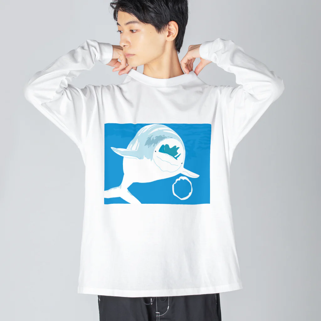 Drecome_Designのシロイルカ ビッグシルエットロングスリーブTシャツ