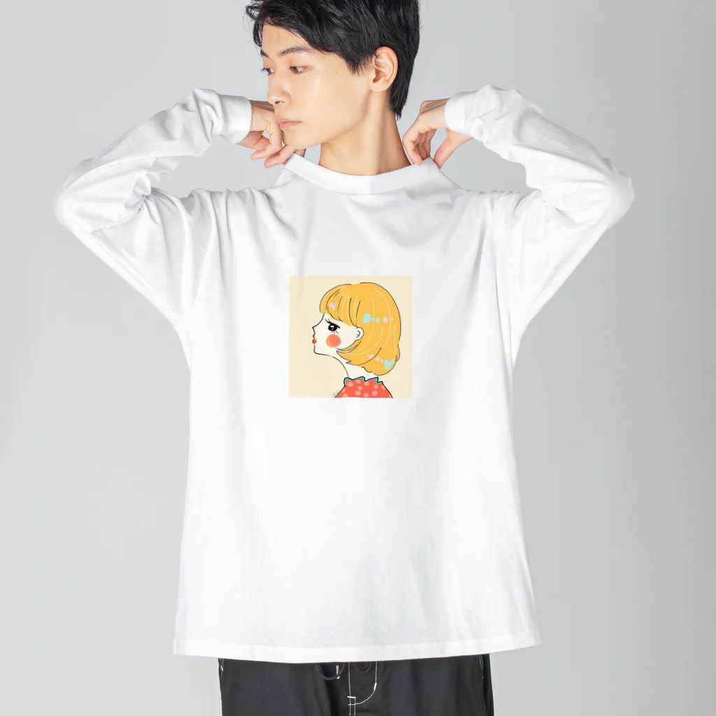 無糖 きな子のピアッシング Big Long Sleeve T-Shirt