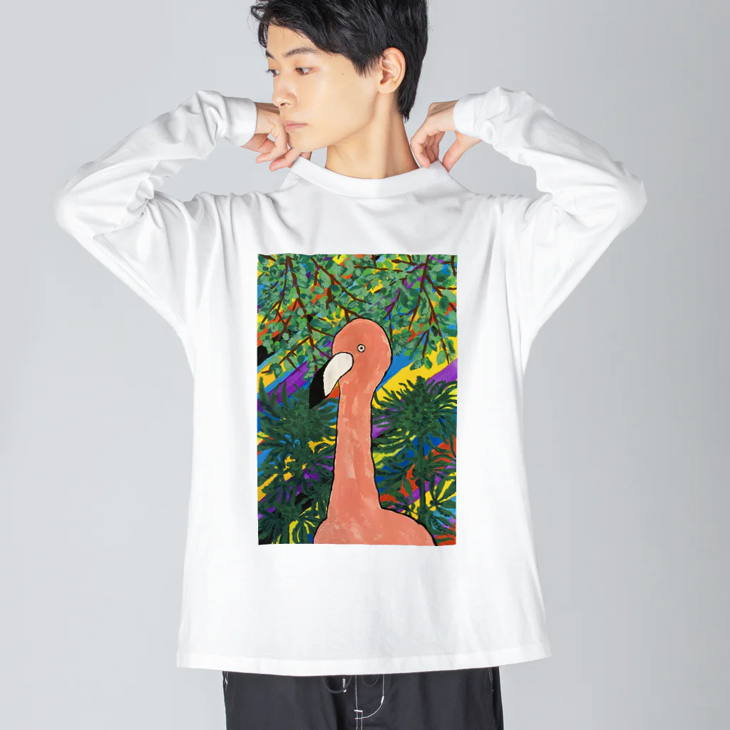 片倉のフラミンゴ Big Long Sleeve T-Shirt