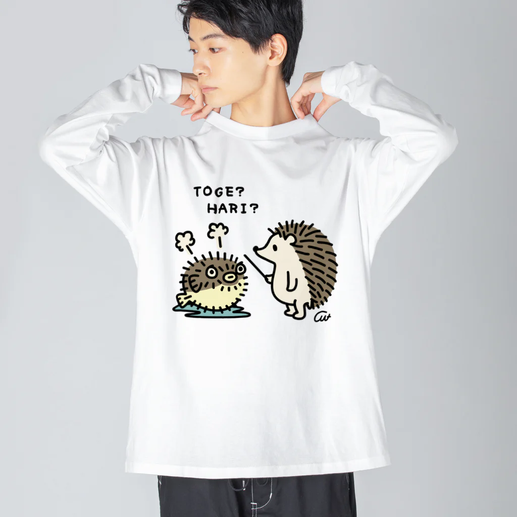 イラスト MONYAAT のとげとげ　はりせんぼん** ビッグシルエットロングスリーブTシャツ