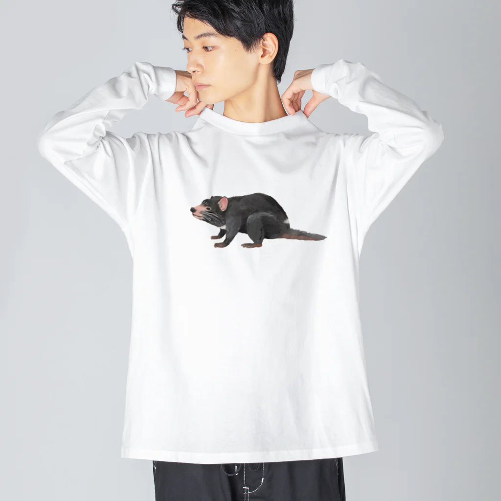 🐶シュナといろいろ🎨のタスマニアデビル ビッグシルエットロングスリーブTシャツ