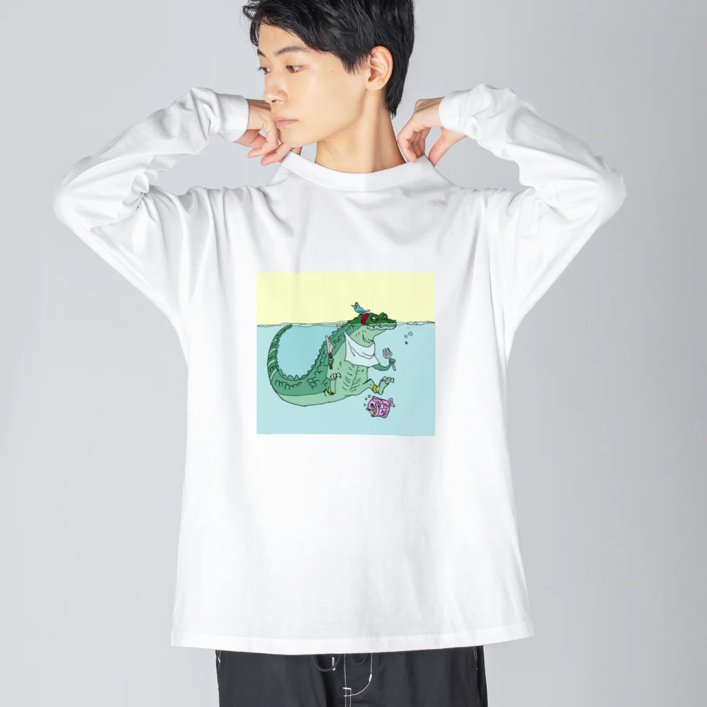 べーぐるおのイラストグッズのランチダイル Big Long Sleeve T-Shirt