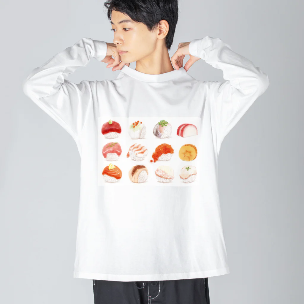 Miho MATSUNO online storeのSushi Parties ビッグシルエットロングスリーブTシャツ