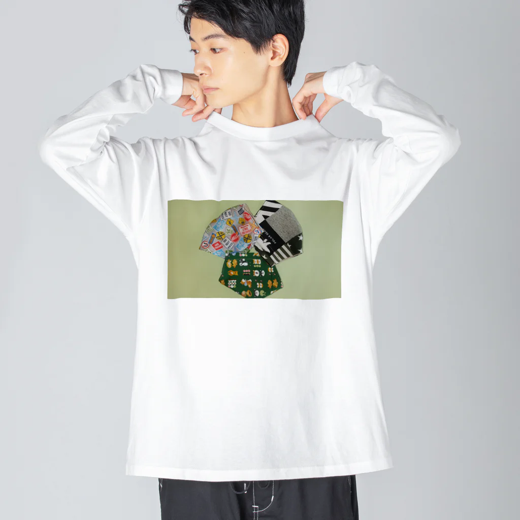 satochanのマスクの花 Big Long Sleeve T-Shirt