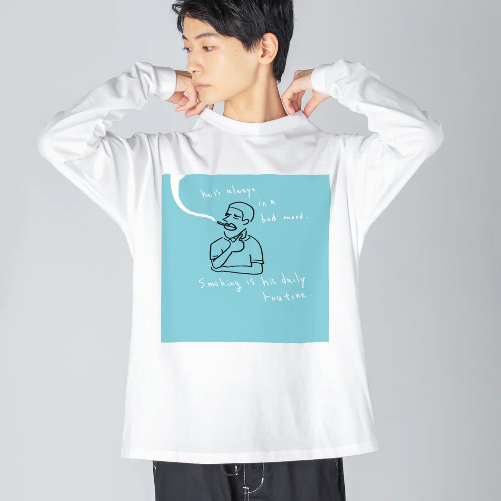 yu  design ユウスケナカガワのsmorking boy Big Long Sleeve T-Shirt