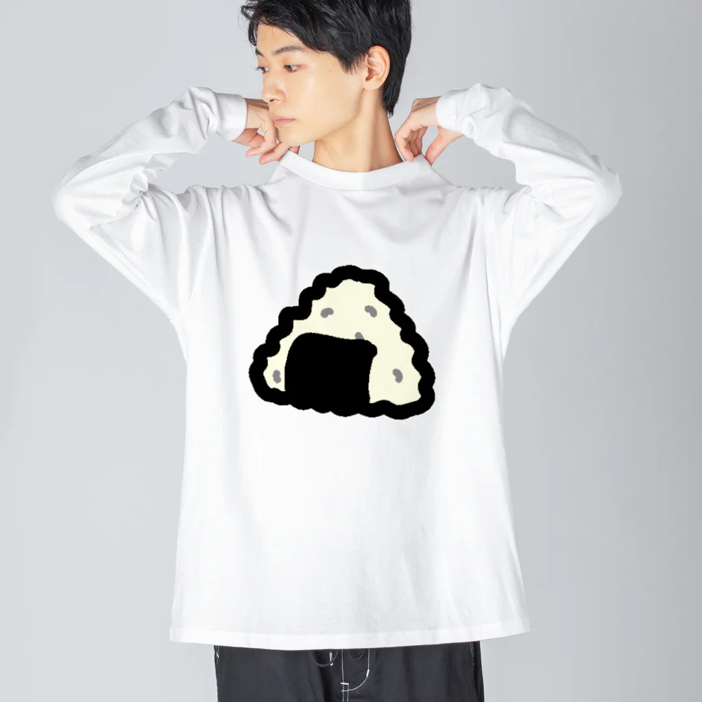 脂身通信Ｚの【両面プリント】のぼり旗♪おにぎり1910 Big Long Sleeve T-Shirt